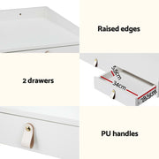 Dressing Table LED Floating Makeup Mirror Vanity Cosmetic Desk White