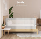 Bed Rail Baby Kids Safety Guard Height Adjustable Folding Child Toddler Cot Protect Steel Tube Safe Sleeping (M:180cm x 70cm/83cm)