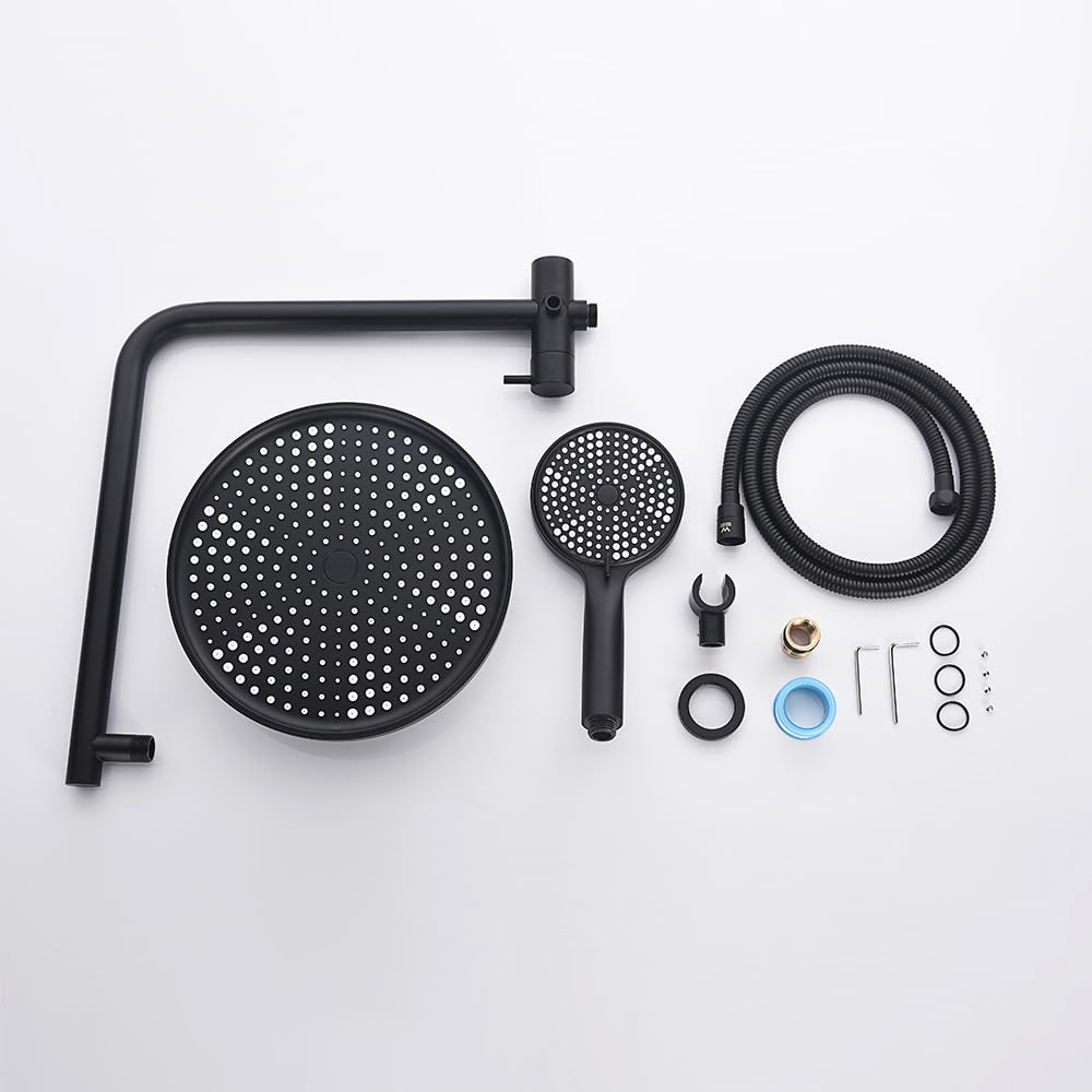 10-Inch Round Rain Shower & 3-Mode Handheld Rail Set