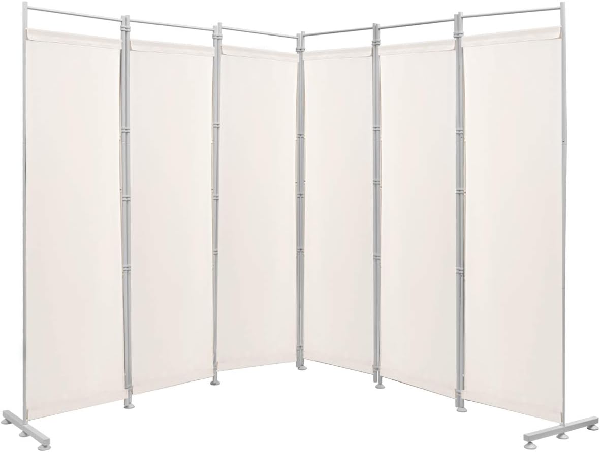 300 × 180 cm 6-Panel Folding Fabric Room Divider – 2 Colours