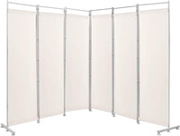 300 × 180 cm 6-Panel Folding Fabric Room Divider – 2 Colours