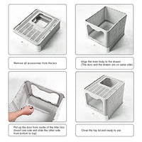 Extra-Large Enclosed Cat Litter Box with Drawer & Scoop