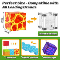 Magnetic Blocks - Build Mine Magnet World Magic Portal Set, Magnetic Tiles Building Blocks Toddler Toys STEM Sensory Outdoor Toys for 3+ Year Old Boys & Girls, Creative Kids Games Kids Toys