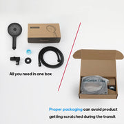 130 mm Black 3-Mode Hand Shower Set