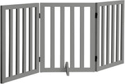 Freestanding Foldable MDF Pet Gate – 3 Sizes, White or Grey