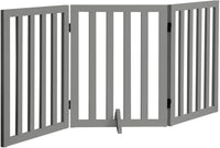 Freestanding Foldable MDF Pet Gate – 3 Sizes, White or Grey