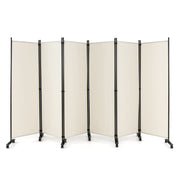 173cm Rolling 4-Panel Room Divider – 4 Colours
