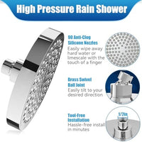 6-Inch High-Pressure Rainfall Shower Head – Chrome