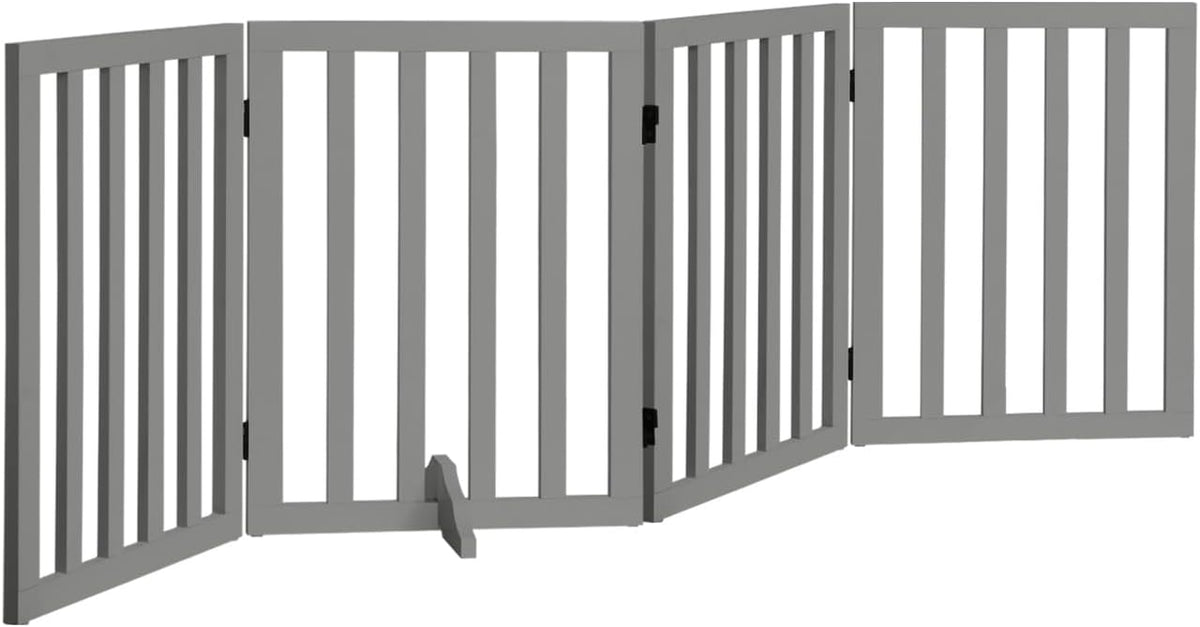 Freestanding Foldable MDF Pet Gate – 3 Sizes, White or Grey