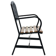 120 cm Wood & Metal Vintage Garden Bench – Up to 110 kg