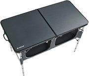 OZtrail Folding Camp Table with Fabric Storage Cupboard