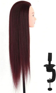 60cm Synthetic-Hair Cosmetology Training Head