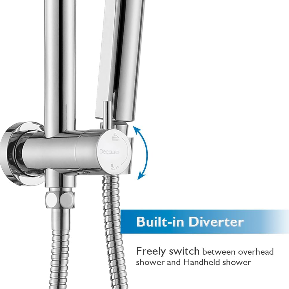 10-Inch Round Rain Shower & 3-Mode Handheld Rail Set
