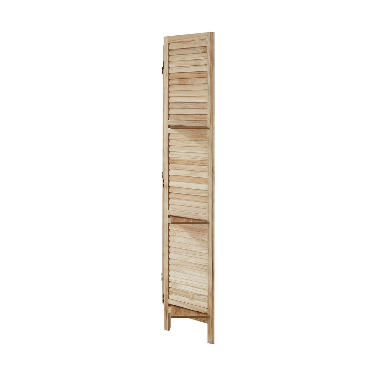 Oikiture Natural Paulownia-Wood 4-Panel Room Divider