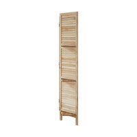 Oikiture Natural Paulownia-Wood 4-Panel Room Divider