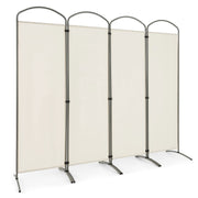 White 4-Panel Folding Room Divider – 221 × 188cm