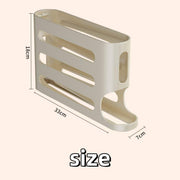 4-Tier Rolling Egg Dispenser for Fridge – Up to 30 Eggs