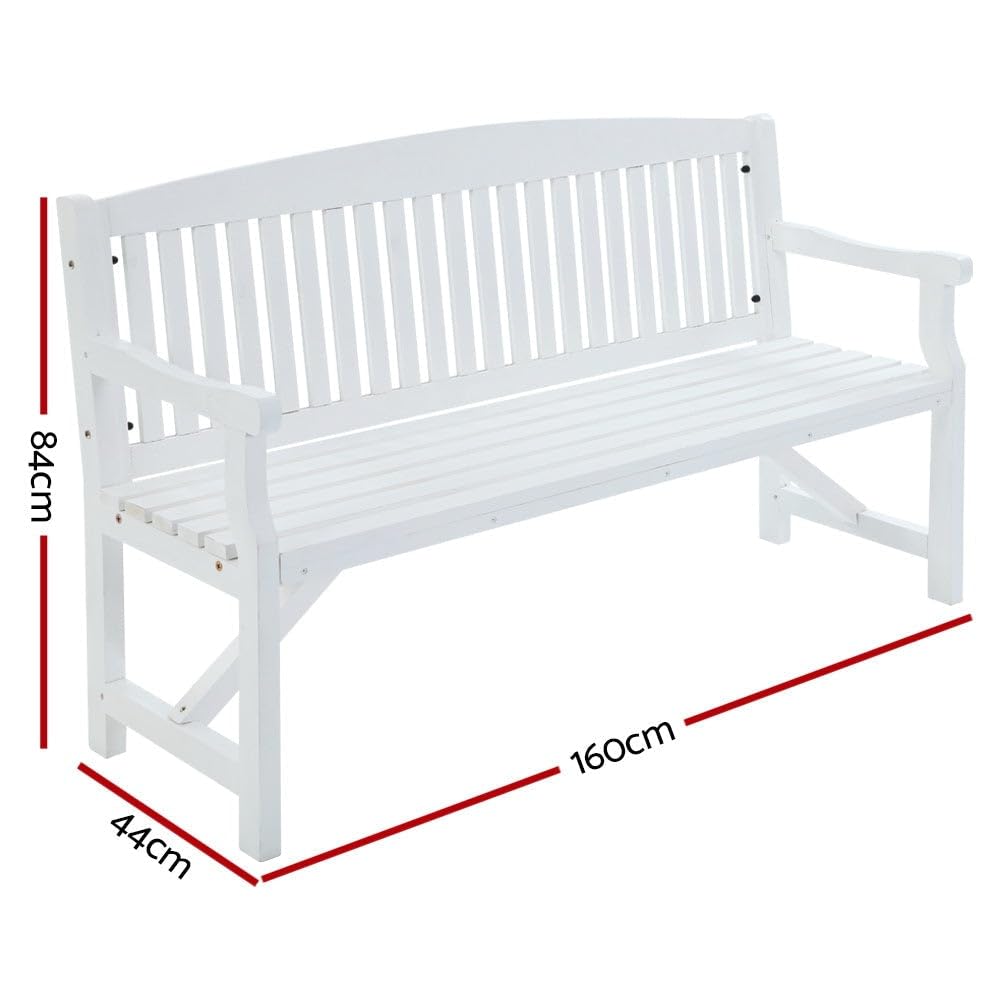 160 cm Water-Repellent Timber Garden Bench