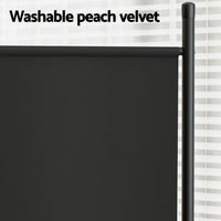 Black 4-Panel Folding Fabric Room Divider
