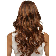 24-Inch Long Curly Synthetic Wig – Black Brown