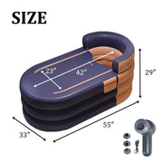 Inflatable Adult Soaking Tub with Rechargeable Pump – 2 Colours