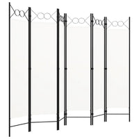 Cream 6-Panel Fabric Room Divider – 240 × 180cm