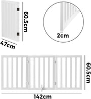Freestanding Foldable MDF Pet Gate – 3 Sizes, White or Grey