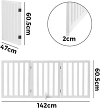 Freestanding Foldable MDF Pet Gate – 3 Sizes, White or Grey