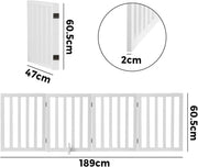 Freestanding Foldable MDF Pet Gate – 3 Sizes, White or Grey