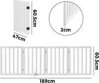 Freestanding Foldable MDF Pet Gate – 3 Sizes, White or Grey