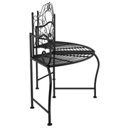 150 cm Black Steel Wraparound Tree Bench
