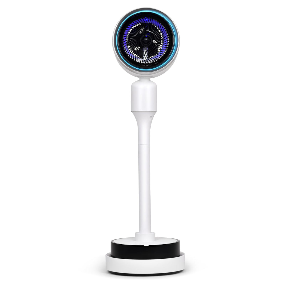 Tower Fan Portable Floor Fan Electric Cooling Fans with 3 Speed, 12H Timer, 70° Oscillating, LED Digital Display for Bedroom Home Office, White