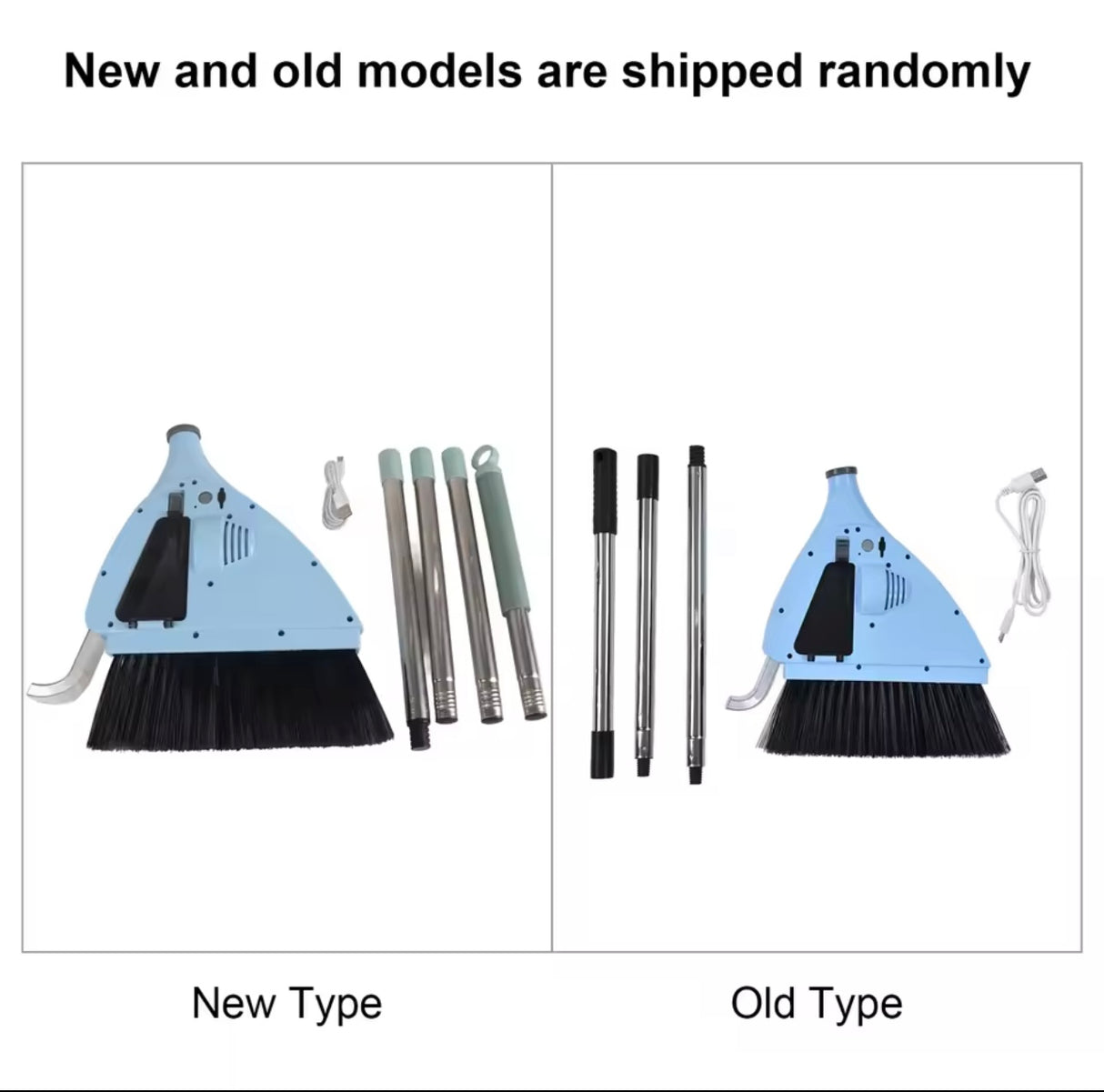 2 in 1 Vacuum Broom Sweeper USB Charging Cordless Vacuum Broom