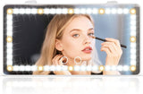 Car LED vanity makeup mirror, touch sensor, sun visor makeup mirror, three-color adjustable, clear eye protection