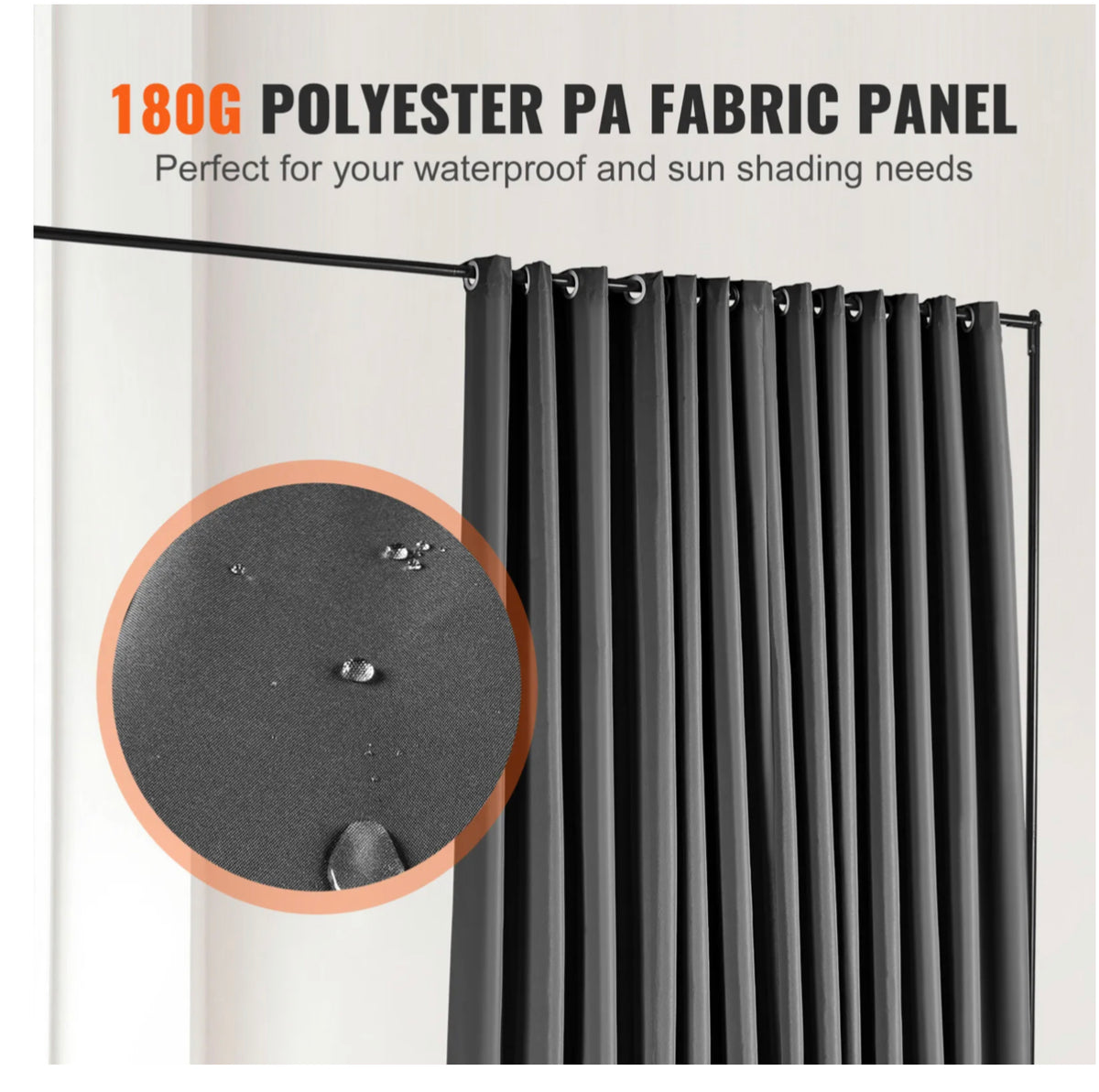 301 × 240 cm Rolling Curtain Room Divider – 2 In-Stock Colours