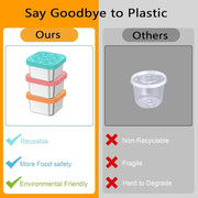 6-Pack Stainless-Steel Snack Containers with Silicone Lids