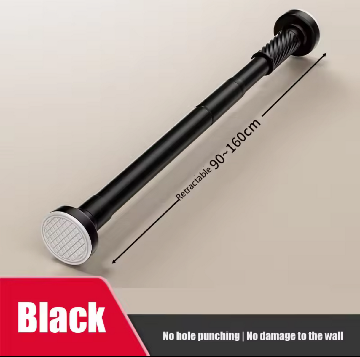 Adjustable Stainless Steel Drying Rack,Telescopic Curtain Rod for Bathroom,No Punch Expandable Pole for Clothes Quilt