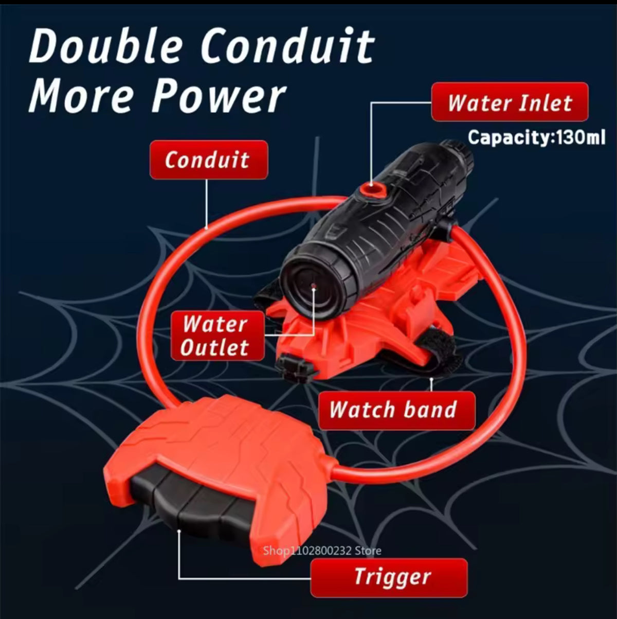 Wrist-Mounted Spider Water Launcher