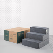 Small Charcoal Foam Pet Stairs – 38 cm High × 53 cm Wide