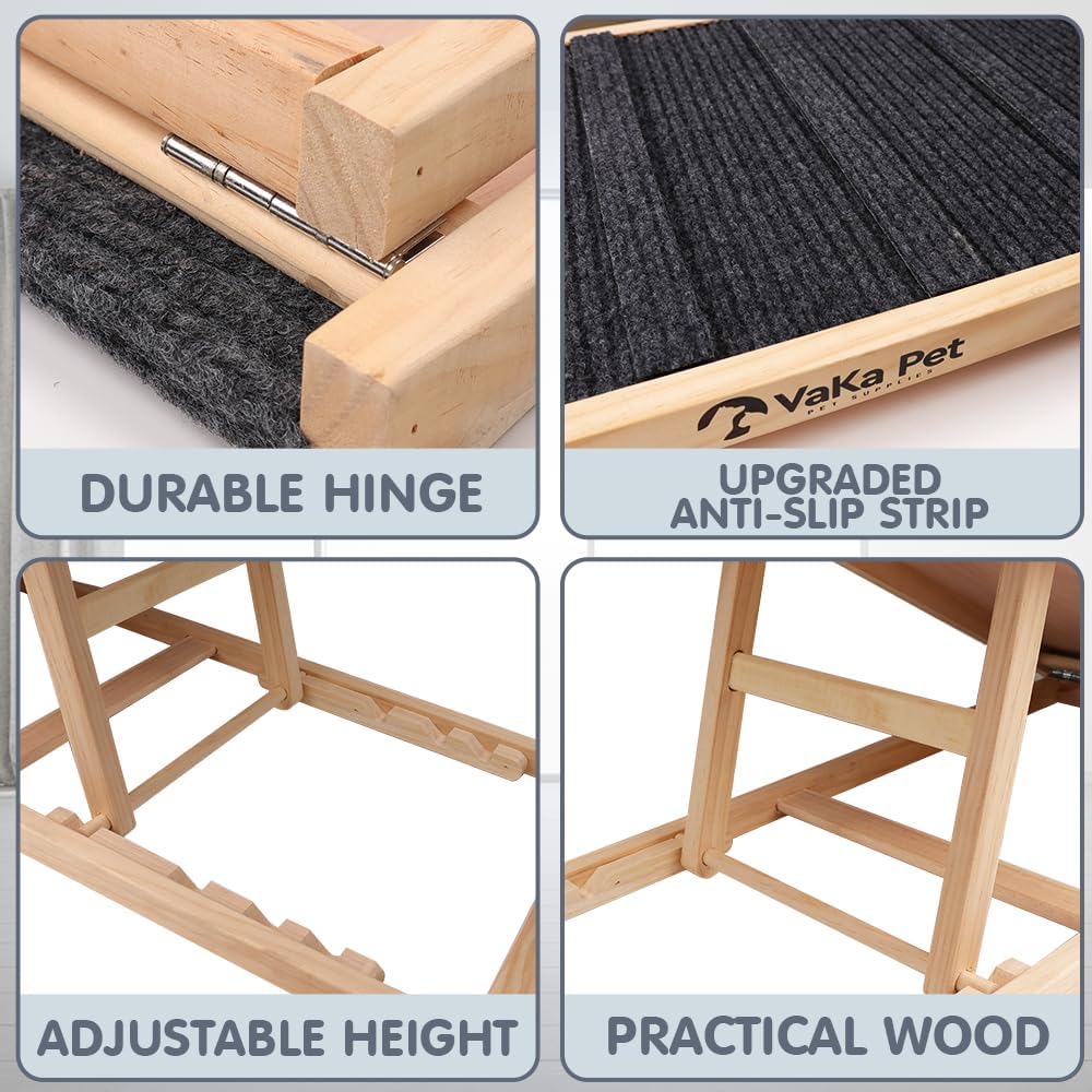Foldable Wooden Pet Ramp – 70 cm Long, 30.5/41 cm Heights