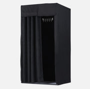 100 × 100 × 200 cm Black Retail Changing Room with Curtain
