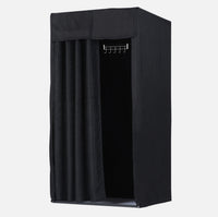 100 × 100 × 200 cm Black Retail Changing Room with Curtain