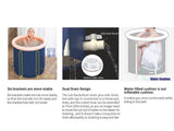 Portable Ice Bath Tub Athletes Cold Hot Water Therapy Folding Bathtub