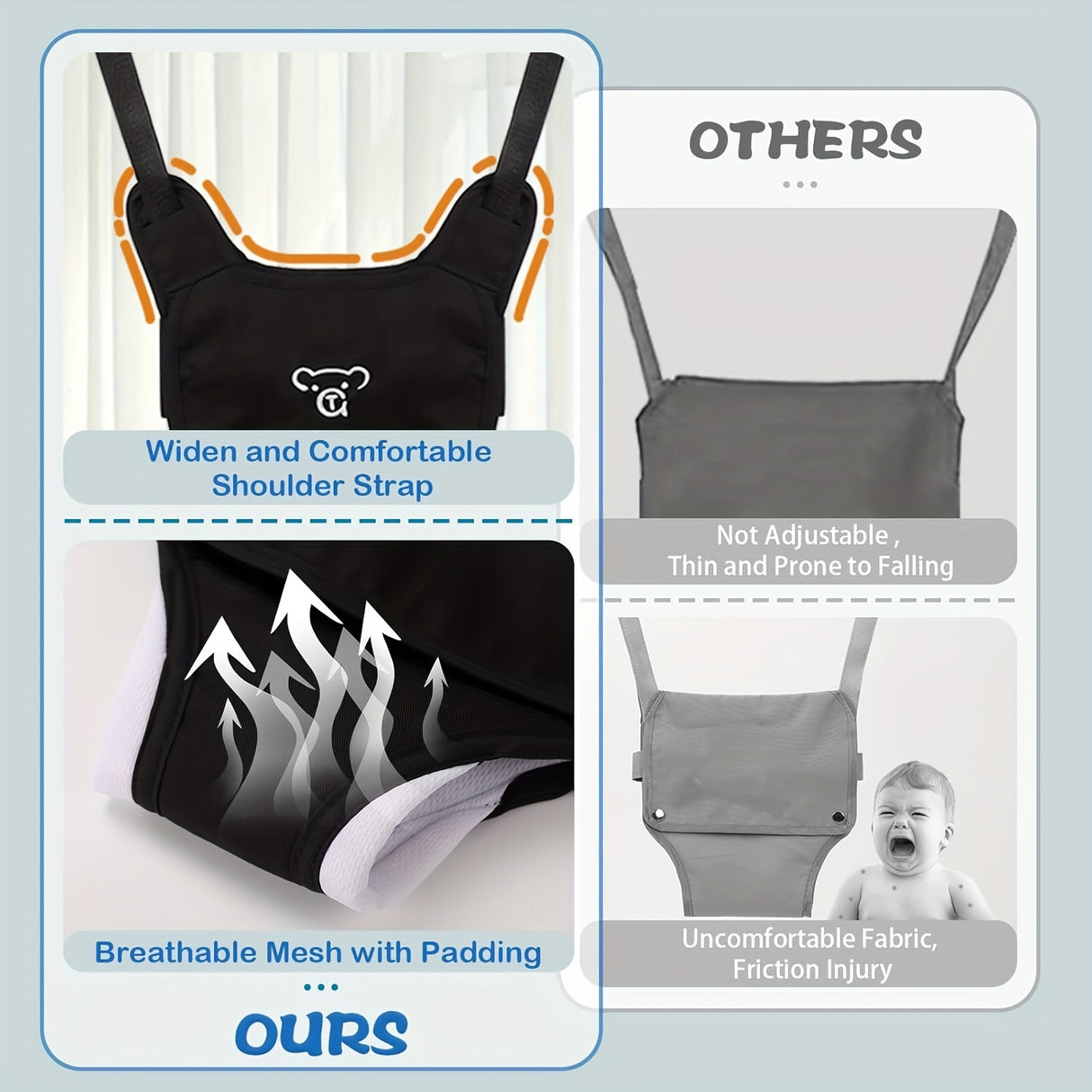 Baby Jumper with Ceiling Hook - Adjustable Indoor/Outdoor Activity for Small Spaces, 6-Month & Up