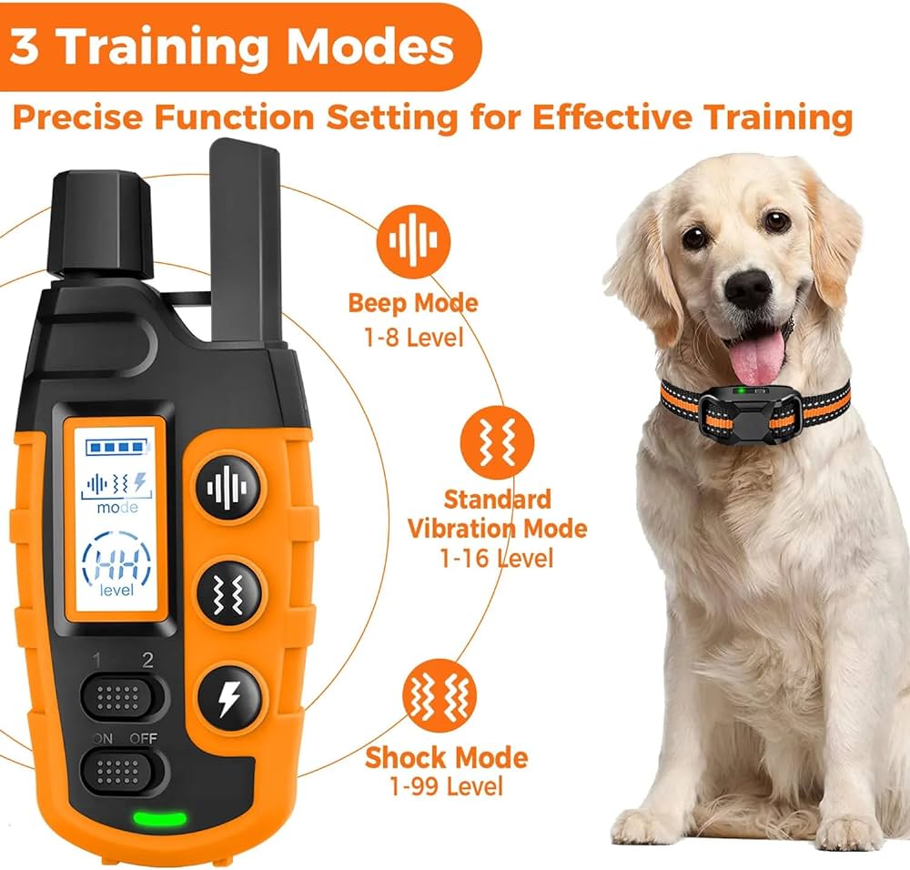 AvviKro Remote Dog Training Collar – 3300ft, 1 or 2 Dogs