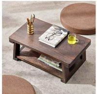 Adjustable Folding Solid-Wood Tatami Tea Table