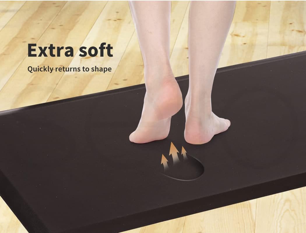 Brown 51 × 99 cm Waterproof Standing Desk Mat