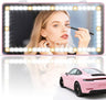 Car LED vanity makeup mirror, touch sensor, sun visor makeup mirror, three-color adjustable, clear eye protection