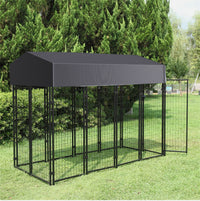 Painted-Iron Dog Kennel Run with 210D Oxford Cover – 3 Sizes