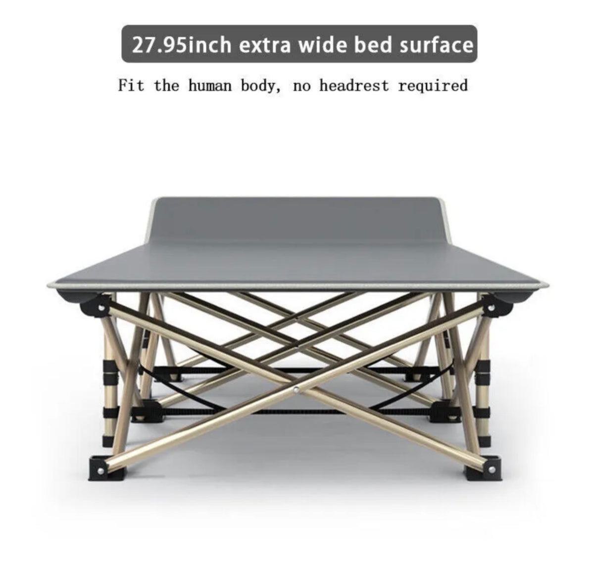 Folding Camping Stretcher with Mat & Carry Bag – Up to 150 kg
